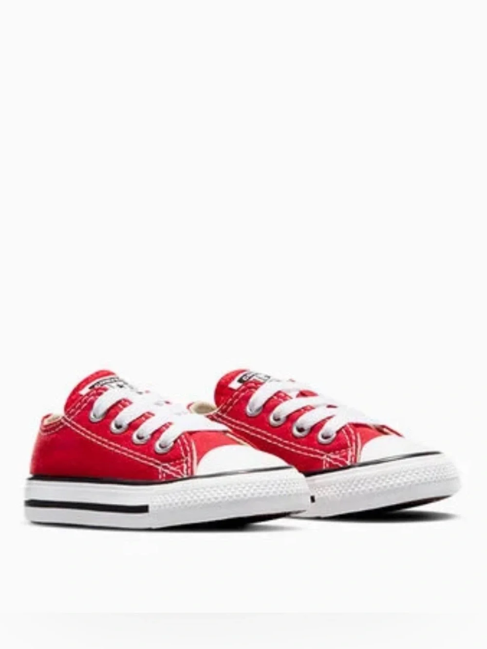 Converse Low Top Sneakers in Red & White